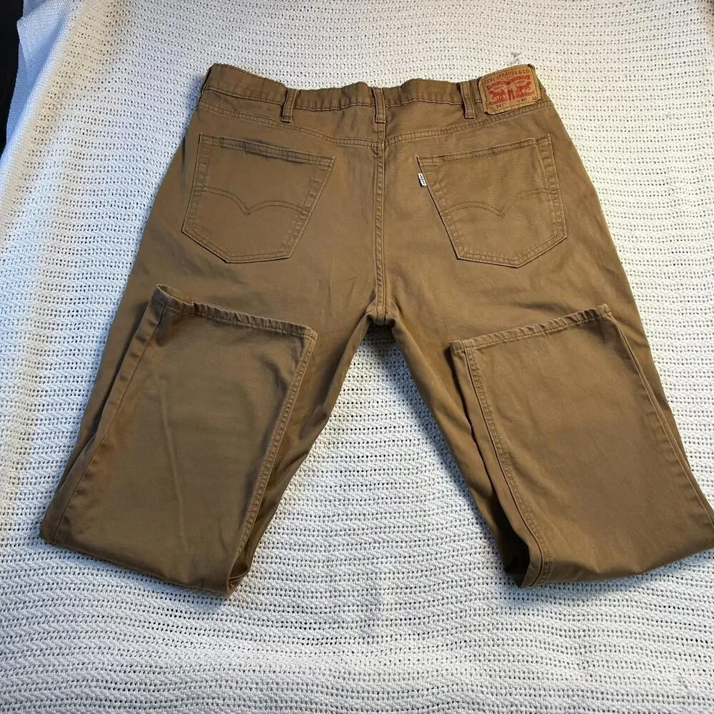 Levi's 541 Athletic‎ Taper Brown Canvas Pants 40x30